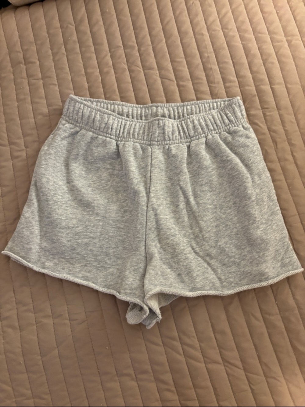 No Boundaries Light Gray Girls' Knit Lounge Shorts